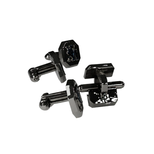 Low Poly Monogram Style Cufflink 3D Realtime Asset