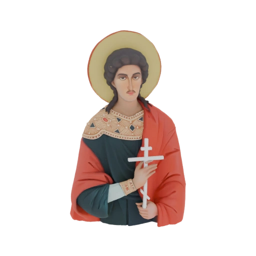 Orthodox Saint with Cross Bust