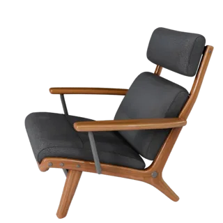 Scandinavian Lounge Chair 3D Hero Asset for Studio