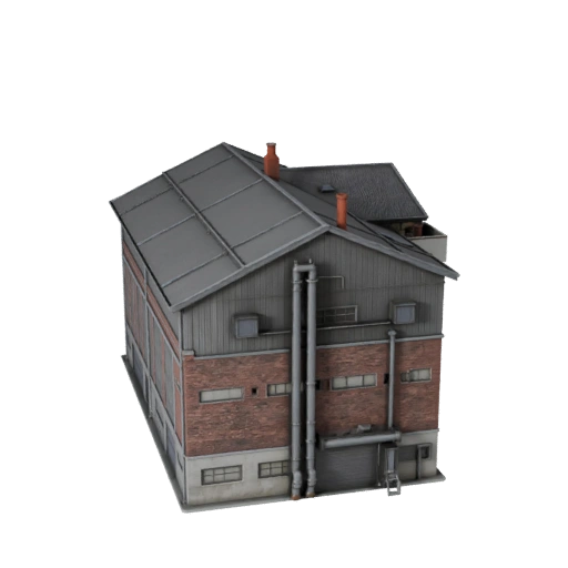 Modèle 3D de Bâtiment d'Usine - Actif Archviz Réaliste