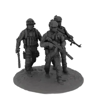 Modern Military Squad 3D Model
