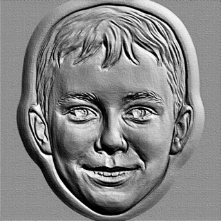 Boy's Bas-Relief with a Smile