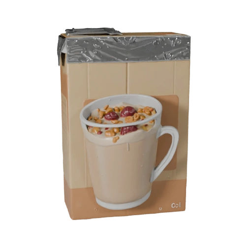 Realistic Boxed Cereal Box 3D Asset for Studio Use