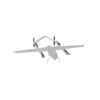 Drone VTOL Gris à Quatre Rotors