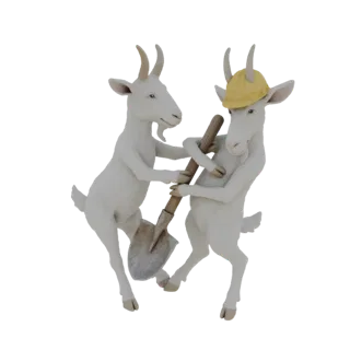 Goats with Shovel 3D Model