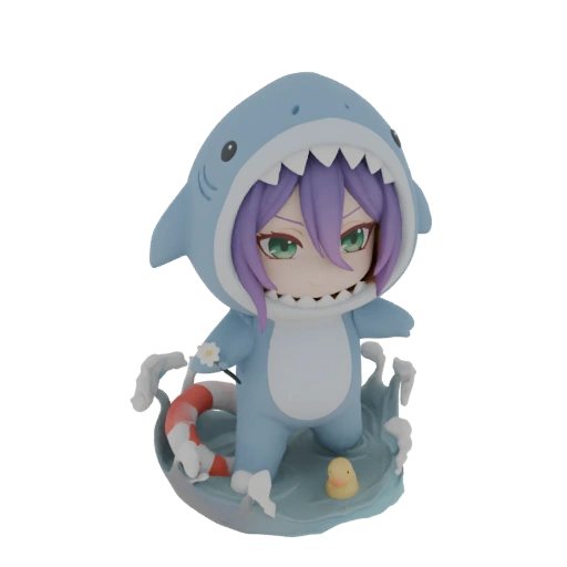 Figurina Chibi Ragazza Squalo in Costume