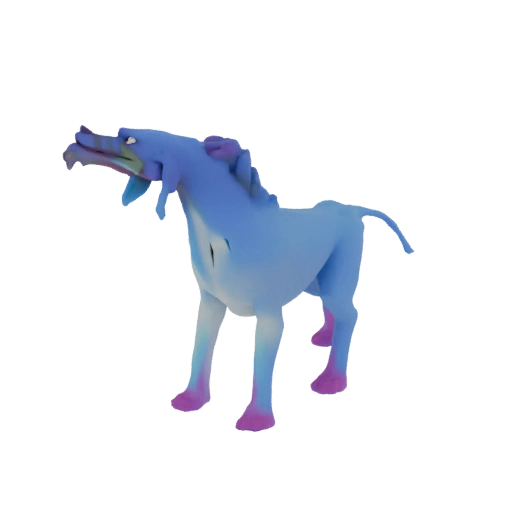 Fantasy Creature with Blue and Purple Gradient