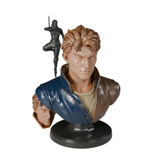 High Poly Portrait Hero Bust | Pro Render Detail Asset
