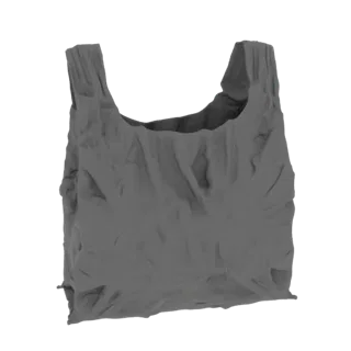 Wrinkled Gray Shopping Bag 3D Model