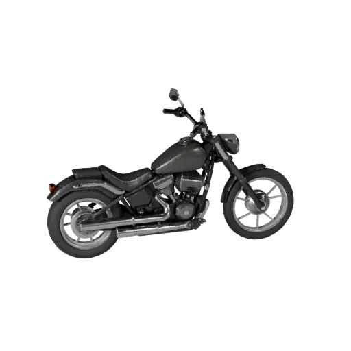 Low Poly Cruiser Motorcycle 3D Model for Unity & Unreal