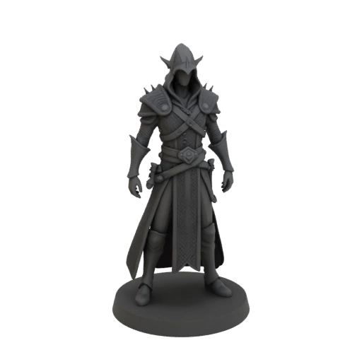 Mittelalterliche Dunkelelf Assassine Miniatur STL