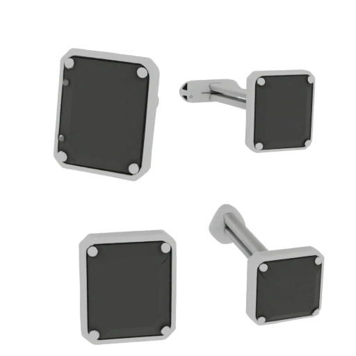 Bouton de manchette serti de gemmes 3D pour constructeurs amateurs