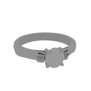 Solitaire Engagement Ring 3D Asset for Studio Films