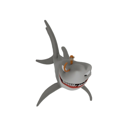 Cartoon Shark with Hoop Earring