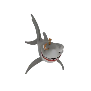 Cartoon Shark with Hoop Earring