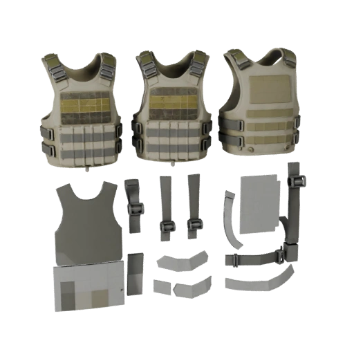 Urban Tactical Vest 3D Game Asset for Realtime Use