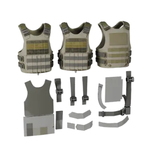 Urban Tactical Vest 3D Game Asset for Realtime Use