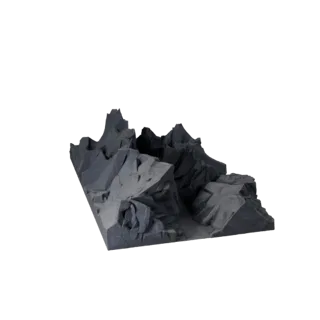 Stylized Rocky Canyon Pass 3D Terrain Chunks for Game Levels
