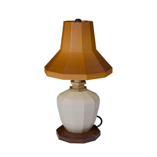 Keramik-Schreibtischlampe 3D-Asset für Echtzeit-Engines