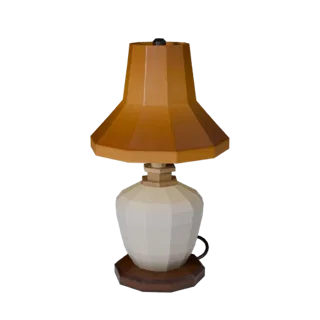 Ceramic Desk Lamp 3D Game Asset for Realtime Engines