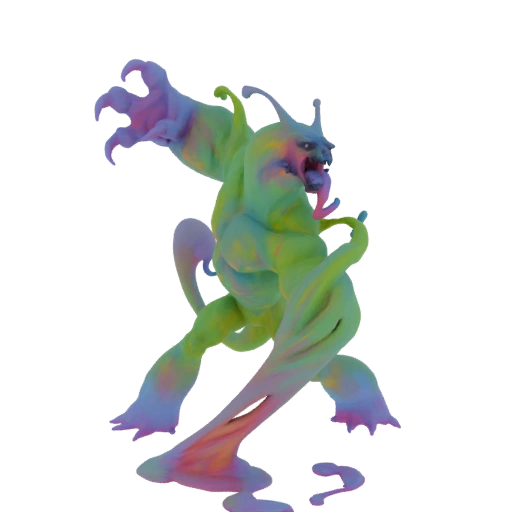 Psychedelic Alien Creature 3D Model
