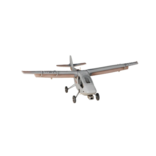 Dron de Ala Fija 3D Model para Blender y Juegos - Realista
