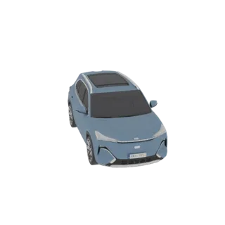 Blue Electric SUV 3D Model