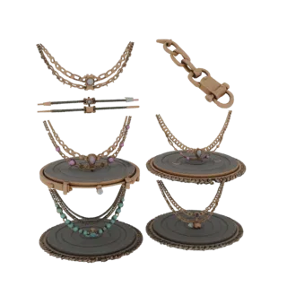 Boho Necklace Set 3D Render for Studio Catalog Use