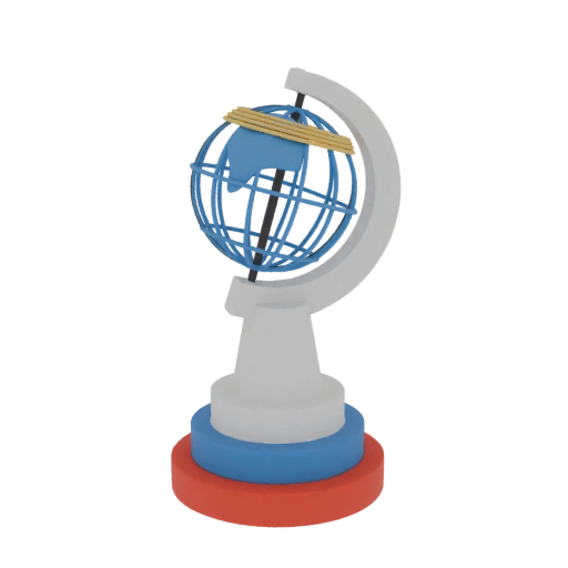 Globe Trophy 3D Model