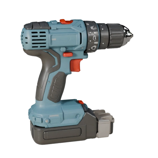 Modelo 3D de Furadeira sem Fio para Renderização de Estúdio