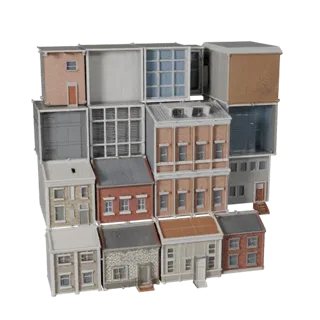 High Poly City Building Kit 3D Model for Archviz for Architecture