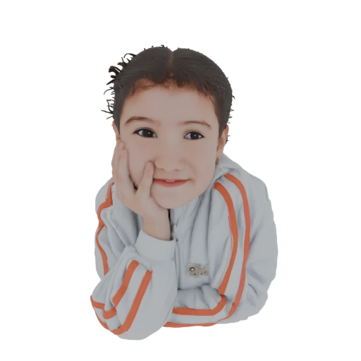 Cute Girl Resting Head on Hand