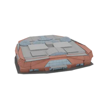 Modern Shopping Mall with Domes