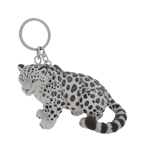 Snow Leopard Keychain