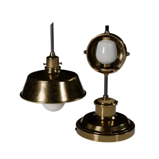 Brass Pendant Lamp 3D Asset for Online Store Pages