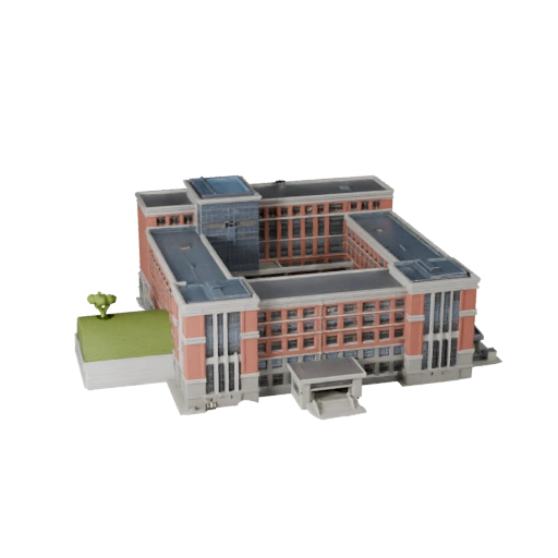 Modèle 3D de bâtiment universitaire haute poly pour Archviz