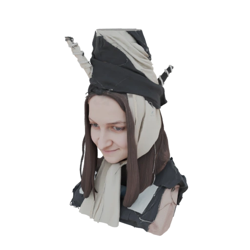Avant-Garde Headwear Woman 3D Model