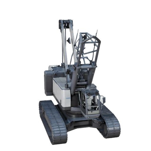 Raupenkran 3D-Modell für Blender & Spiele - PBR-Asset
