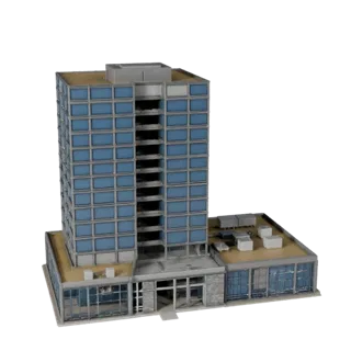 Stylized Modular Office Kit 3D Model - Realtime Game Asset