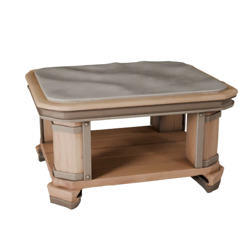 Marble Coffee Table 3D Game Asset for Engine Levels