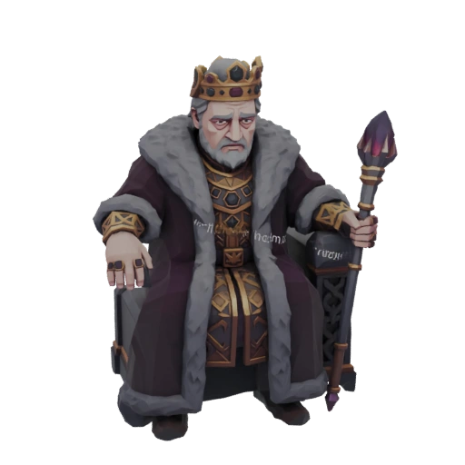 King on Throne 3D Model