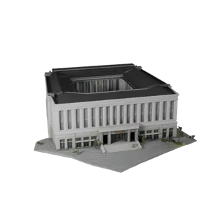 Bâtiment de musée haute poly 3D pour Archviz pour l'architecture