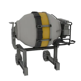 Site Safety Concrete Mixer STL 3D Print Ready Asset