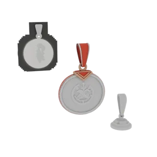Symbolic Medallion 3D Asset for Online Store Pages