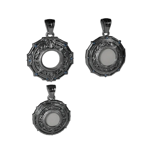 Médaillon Orné Modèle 3D pour Jeux Temps Réel