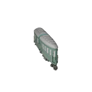 Treno Passeggeri Vintage 3D Model per Blender - Realistico