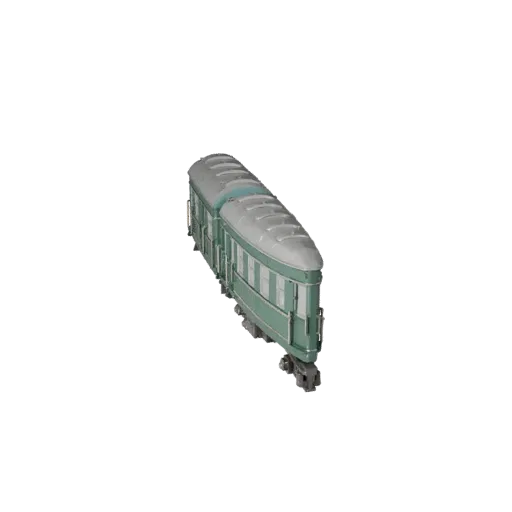 Vintage Passenger Train 3D Model for Blender - Realistic