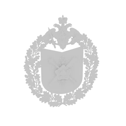 3D model render of a detailed Imperial Double-Headed Eagle emblem surrounded by an oak wreath, presented in a monochromatic,