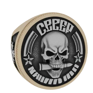 Skull and Bullet Ring 3D Model