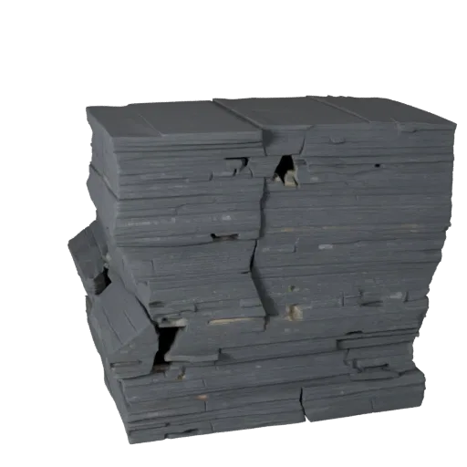 Modular Cliff Wall Unreal Engine 3D model, top-down viewport view, showing stratified stone, rock faces.